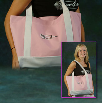 Pink Embroidered Tote Bag (M915)