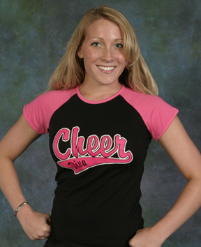 Black & Hot Pink �Cheer Diva� T-Shirt (AV1382CD)