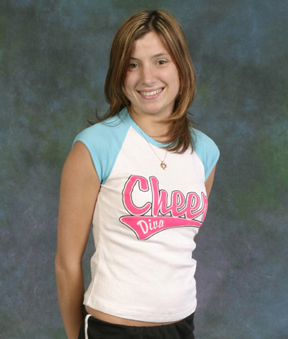 White & Aqua �Cheer Diva� T-Shirt (AA4377WA)