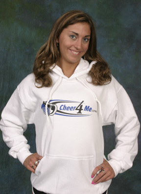 White Cheer4me Hooded Sweatshirt (G185WH)
